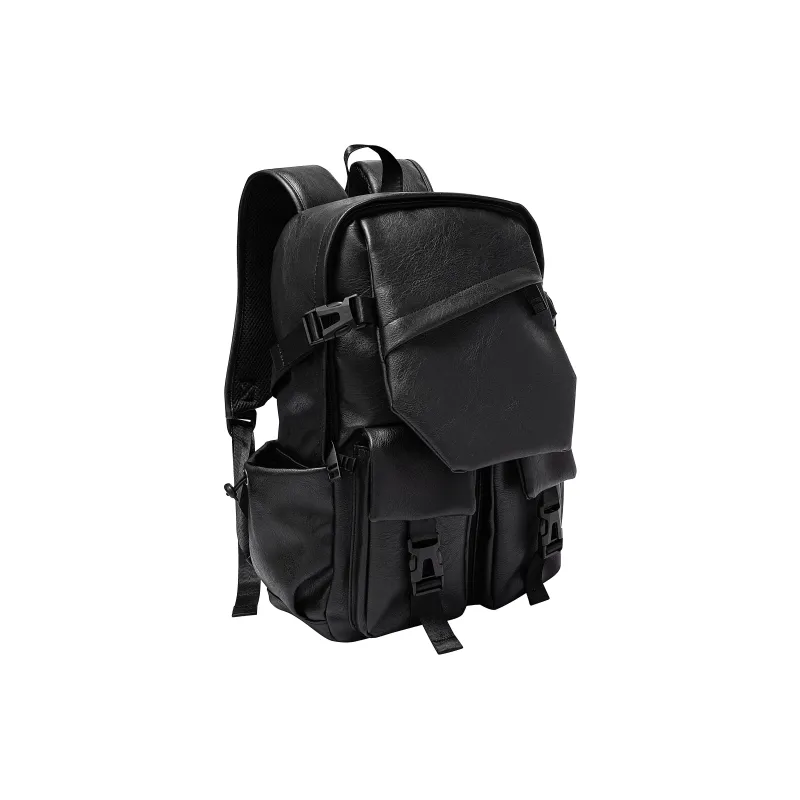 KONADCT Oxford/PU Backpack Large Size Unisex Black/Gray/White/Purple/Monogram/Coffee-42