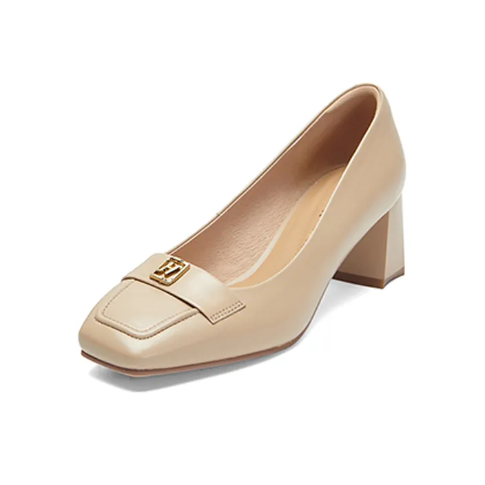 PT'SON Chunky Heel High Heels 5.8cm Women's-4