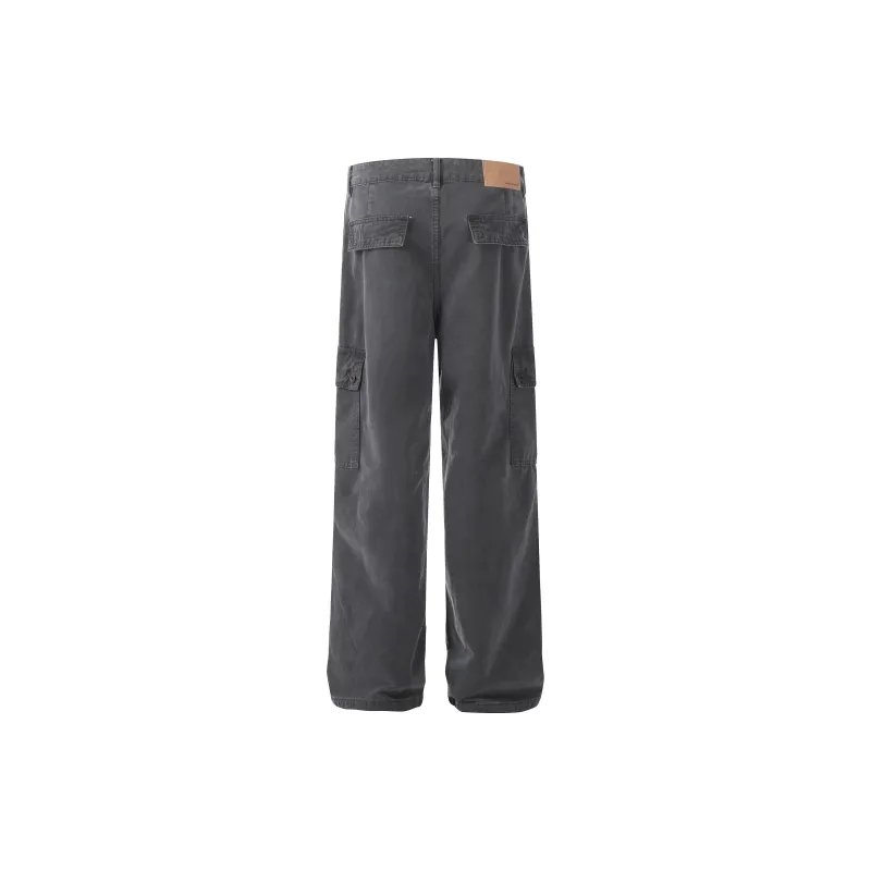 GBXM Cargo Pants Unisex Washed Gray-1