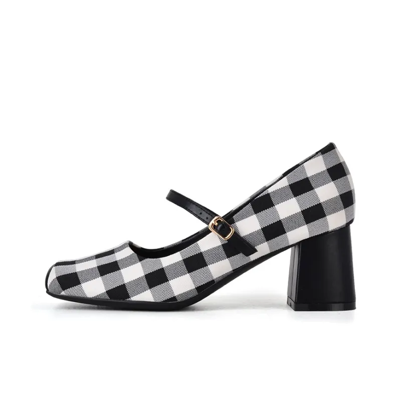 Beijiani Chunky Heel High Heels 5.5cm Women's-11
