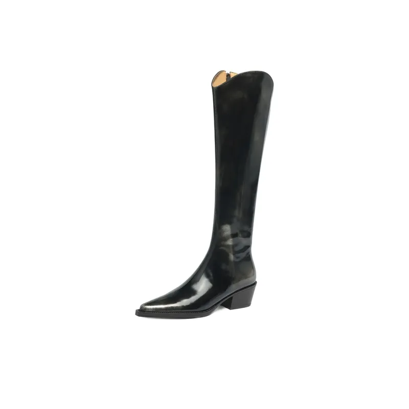 Five-nine Dan Seven Knee-high Boots 5cm Women's-0