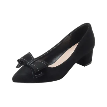 Pounise Chunky Heel High Heels 3-7cm Women's Black