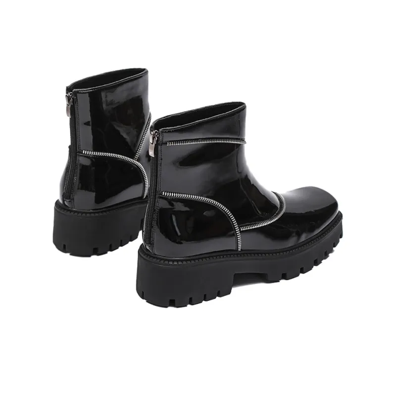 YEDANI Ankle Boots Men Black-3