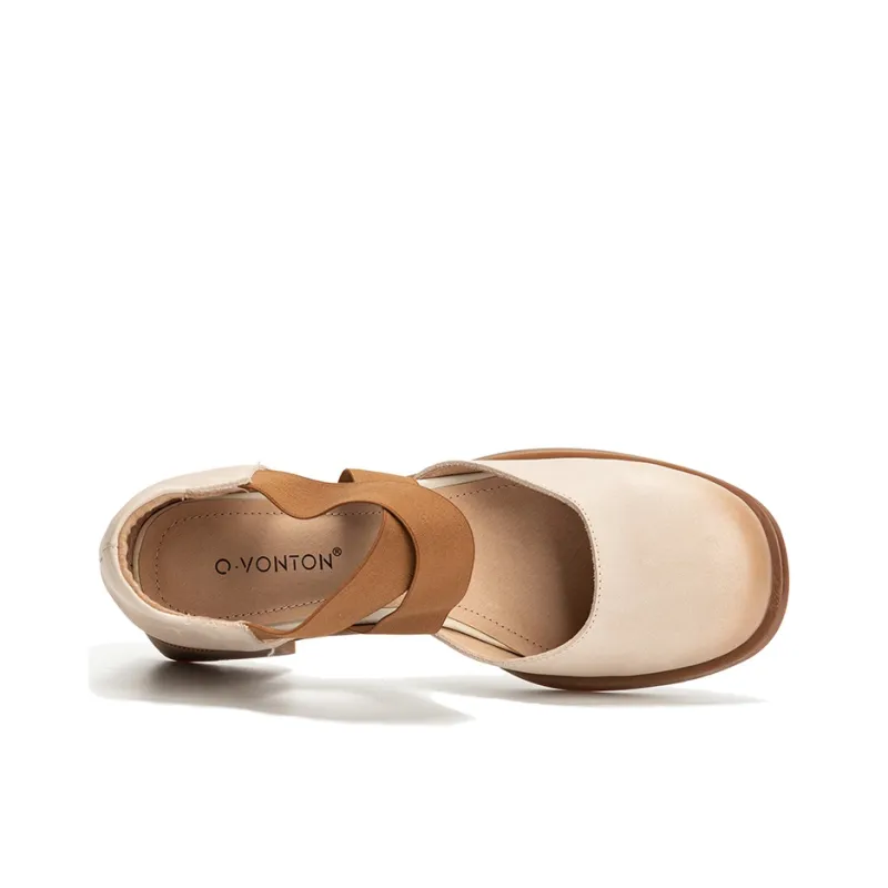 Q.VONTON Block Heel High Heels 5.5cm Women's-2