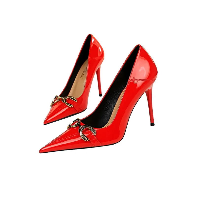 QITUMAUL Slim Heel High Heels Women's-29