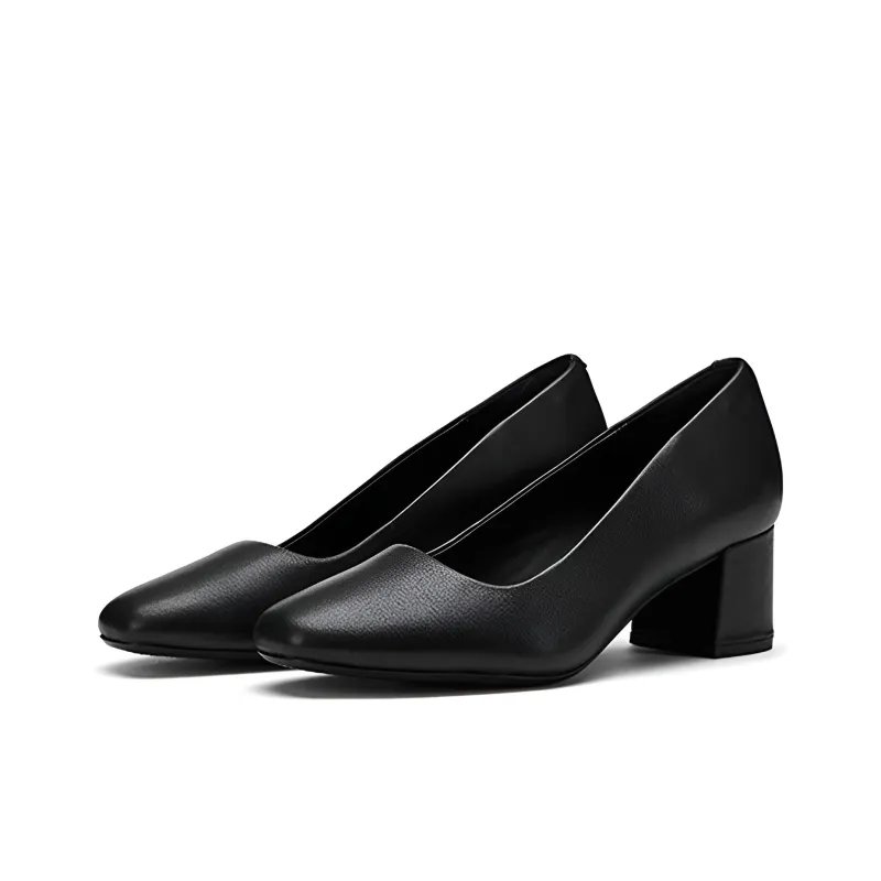 Clarks Chunky Heel High Heels Women's Black-2