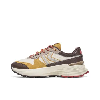 Kappa Anti Slip Wear Resistant Low Top Running Shoes Unisex White Yellow Brown