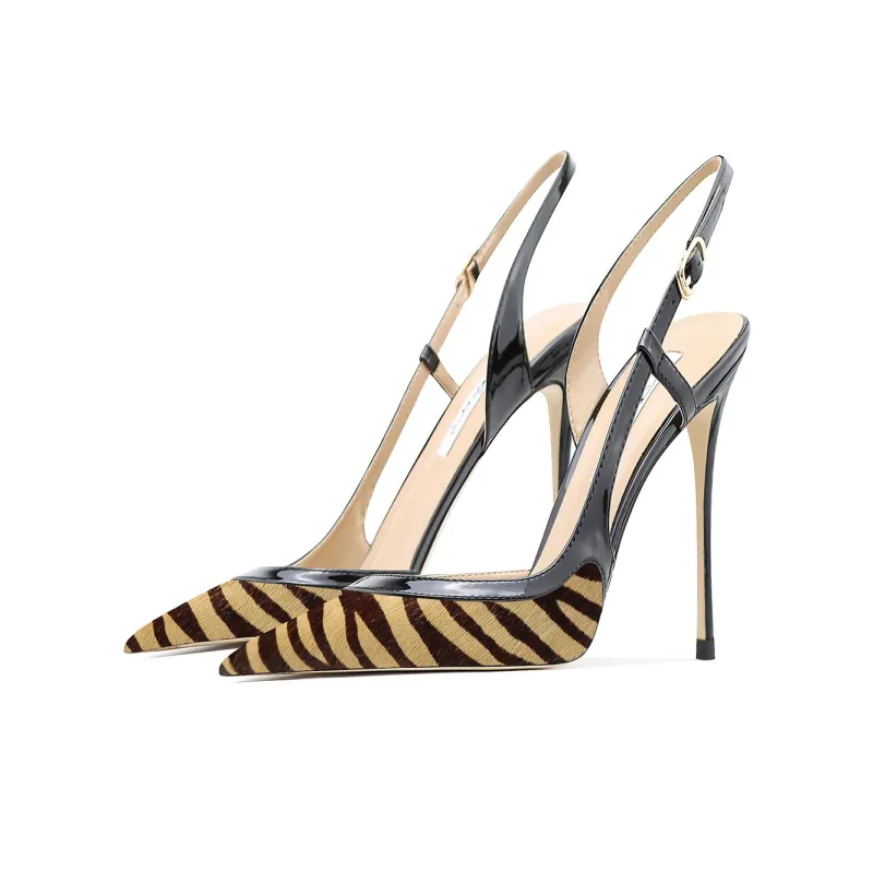 Ganxiaojie High Heels Women's Tiger Pattern-2