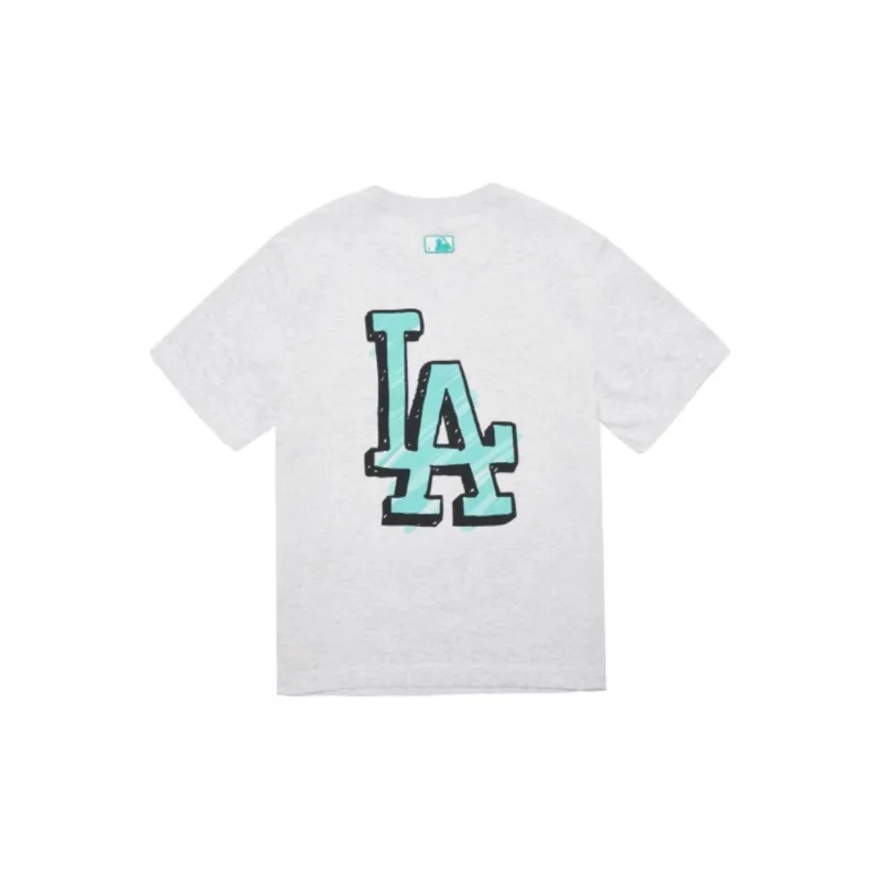 MLB Los Angeles Dodgers T Shirt Unisex Light Gray-1