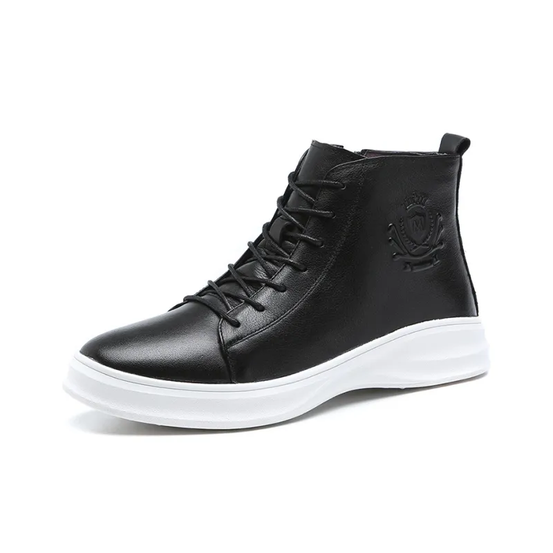 YEDANI Ankle Boots 4cm Men's Black-1