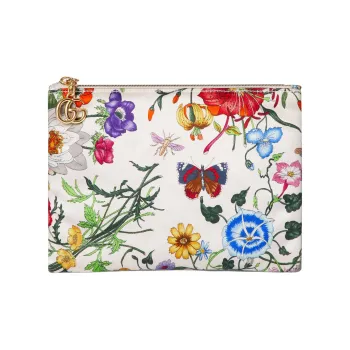 GUCCI GG Marmont Silk Clutch Women's Multicolor