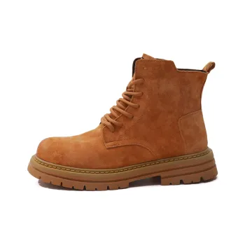 TOM TAILOR Warm Brown Comfortable Urban Techwear Work Boots Short Martin Boot Men's