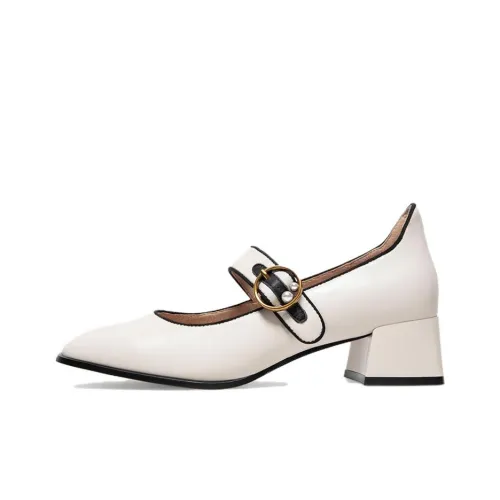 BATA Block Heel High Heels 4.5cm Women's