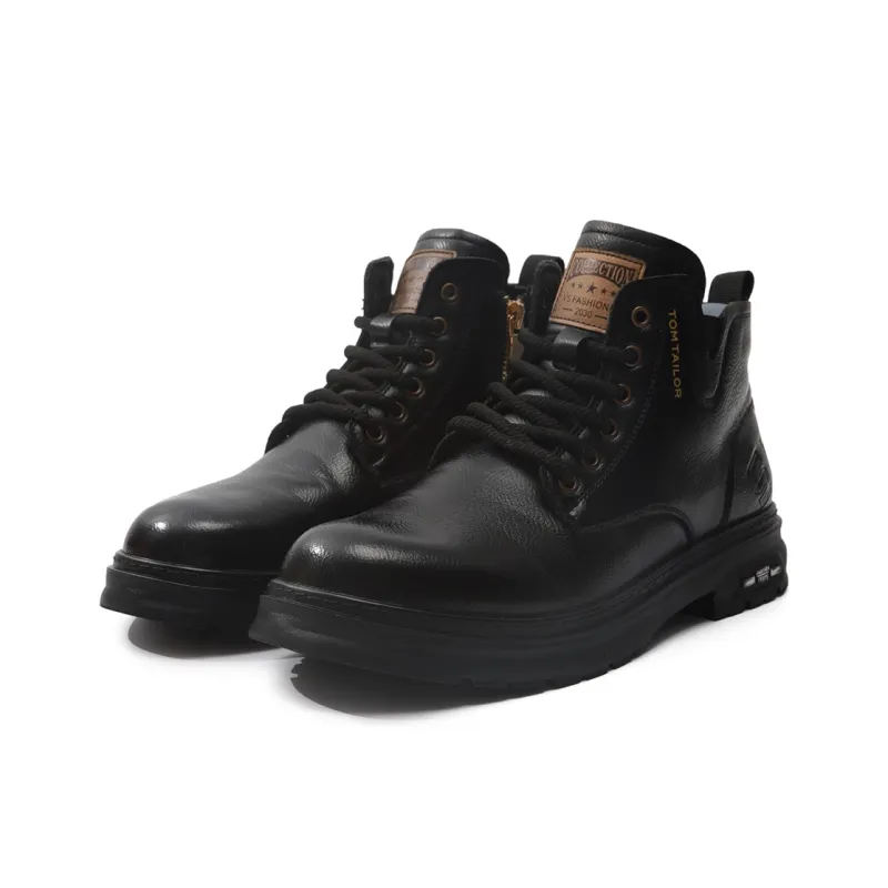 TOM TAILOR Cool Black Urban Techwear Fashion Boots Martin Boot Men's-1