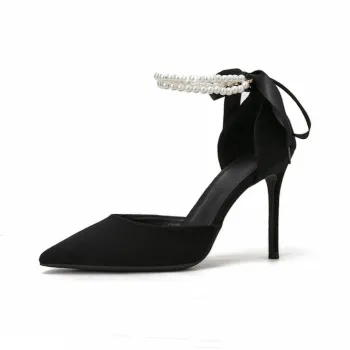 LUNNIFEIYA Slim Heel High Heels 7cm Women's Black