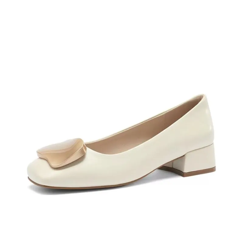 DAPHNE High Heels Women's White/Apricot-1