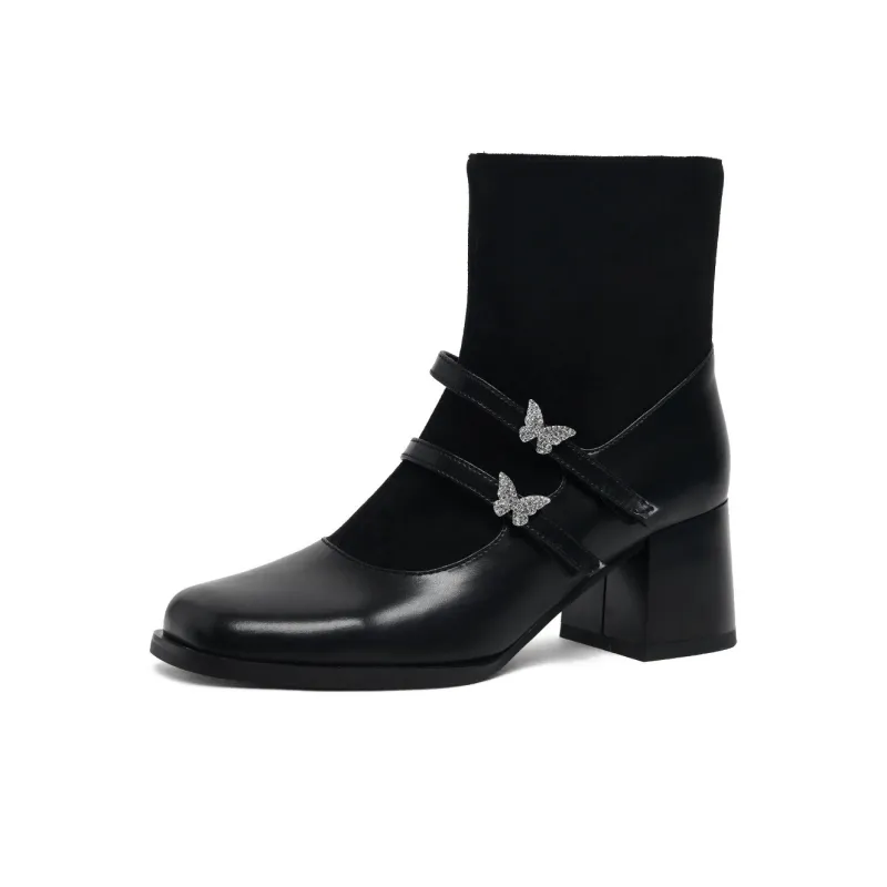 CAMEIDO Ankle Boots Women's Black-1