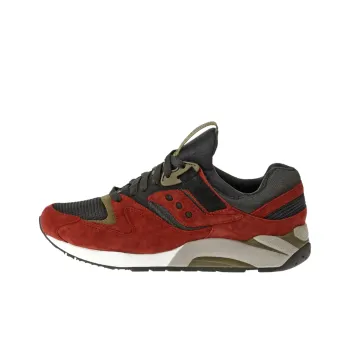 Saucony Grid 9000 Anti-Slip Wear-Resistant Low-Top Casual Running Shoes Men's Red