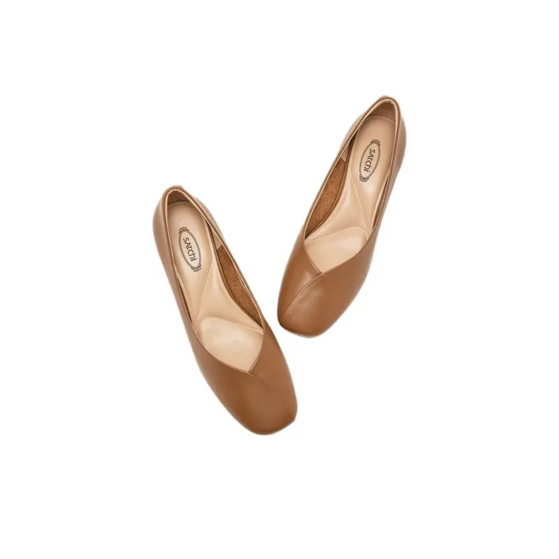 Satchi Chunky Heel High Heels 4.5cm Women's Khaki-2