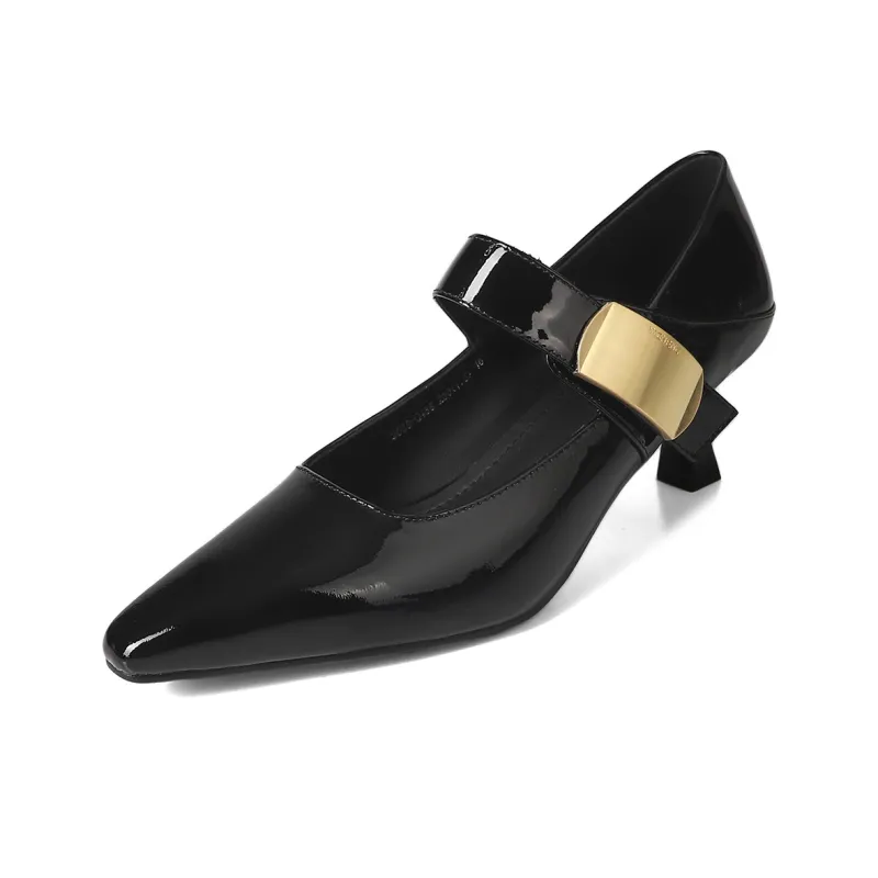 Bai Shiting Chunky Heel High Heels 5.5cm Women's-0