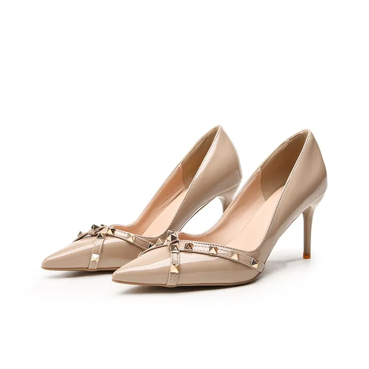 BANWEIDIYA Slim Heel High Heels 8cm Women's-1