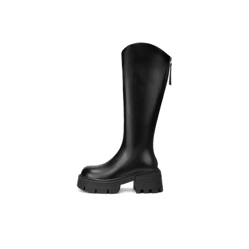 OMS Knee high Boots Women's Black, Khaki