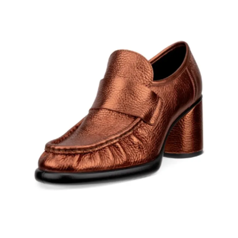 Ecco Chunky Heel High Heels 5.5cm Women's Copper-1
