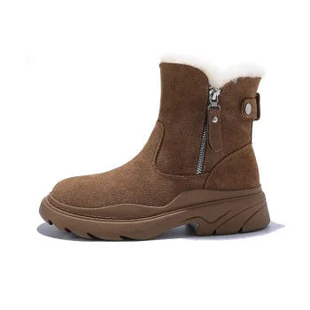 Junjali Warm Wear-Resistant Cushioning Crew Snow Boots Women's