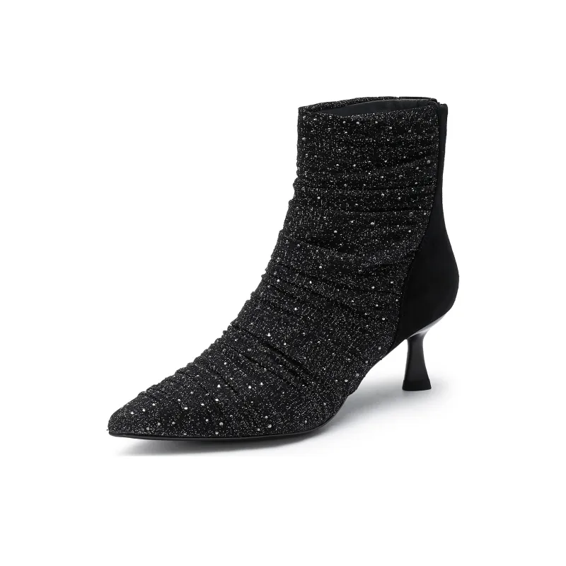 Joypeace Mysterious Veil Ankle Boots Women's Black-1