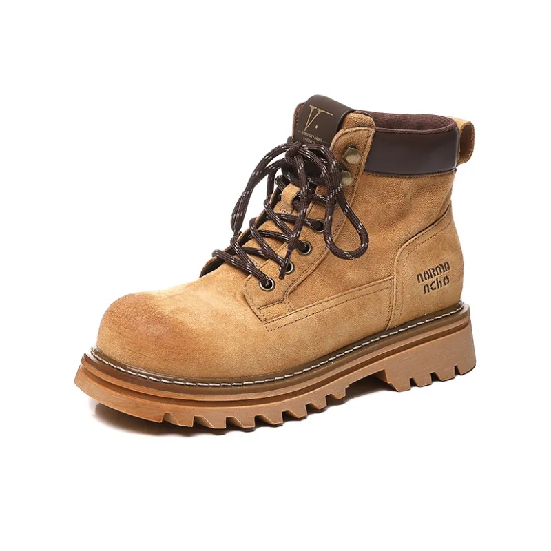 POOQ Martin Boots Women's Yellow/Brown/Pink-5