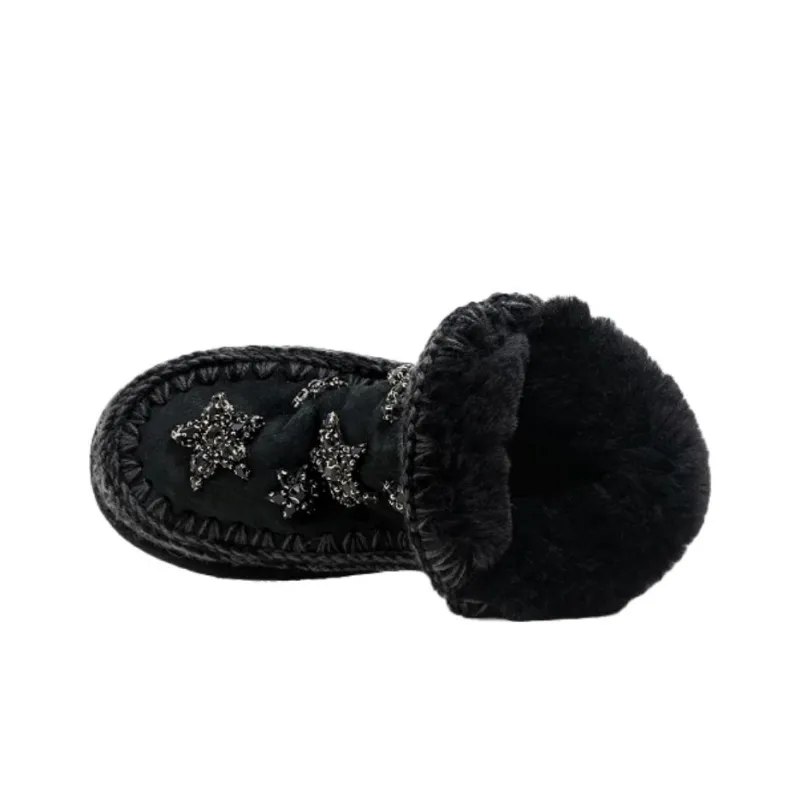 K.D.KENAZ Fashion Snow Boots Women's Black-4