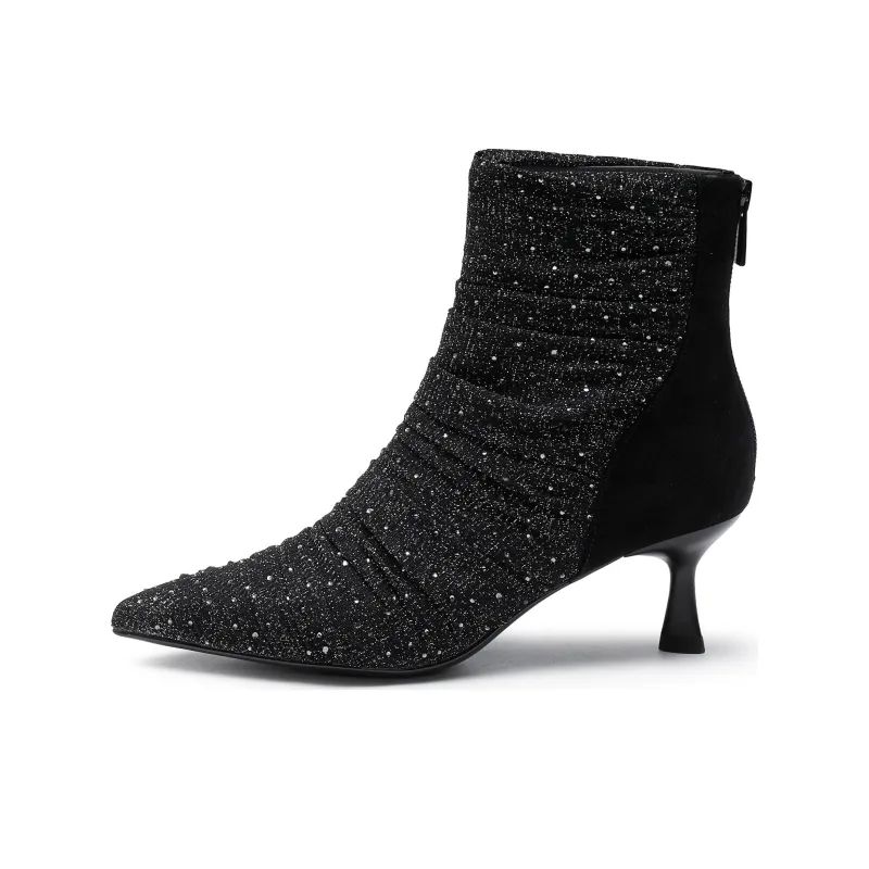 Joypeace Mysterious Veil Ankle Boots Women's Black-0