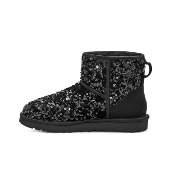 UGG Classic Mini Chunky Sequin Boot Black Women's