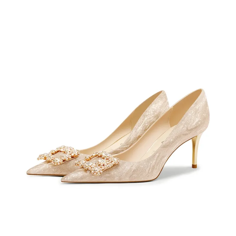 PJJUU High Heels Women's Gold/Silver-2