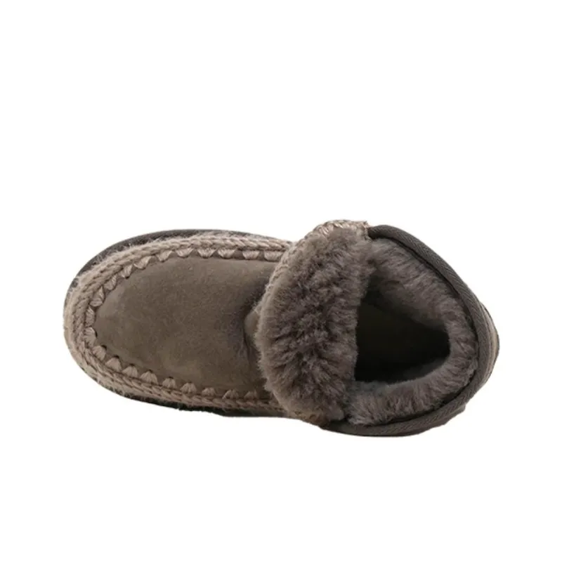 K.D.KENAZ Short Snow Boots Women's Olive Brown-4