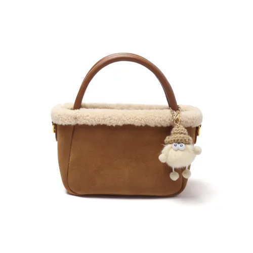 MZ HOUGE Suede Velvet Shoulder Bag Crossbody Bag Handbag Women's Brown