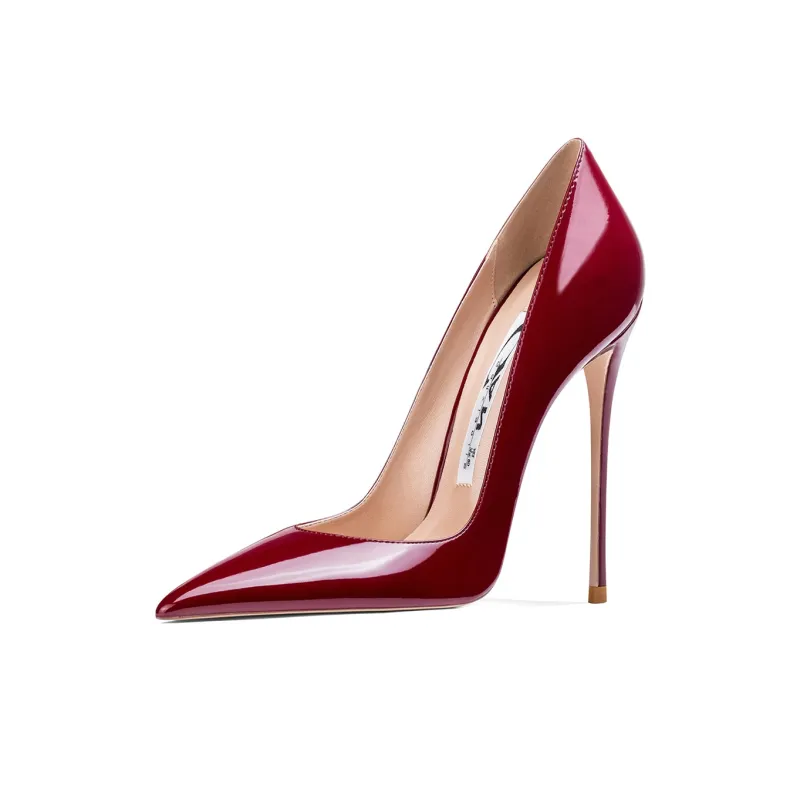 Ganxiaojie High Heels Women's Burgundy-1