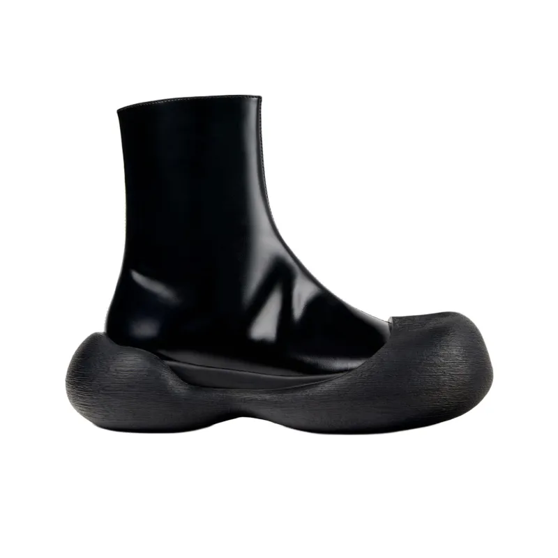 CAMPER Caramba Round-toe Leather Ankle Boots-1