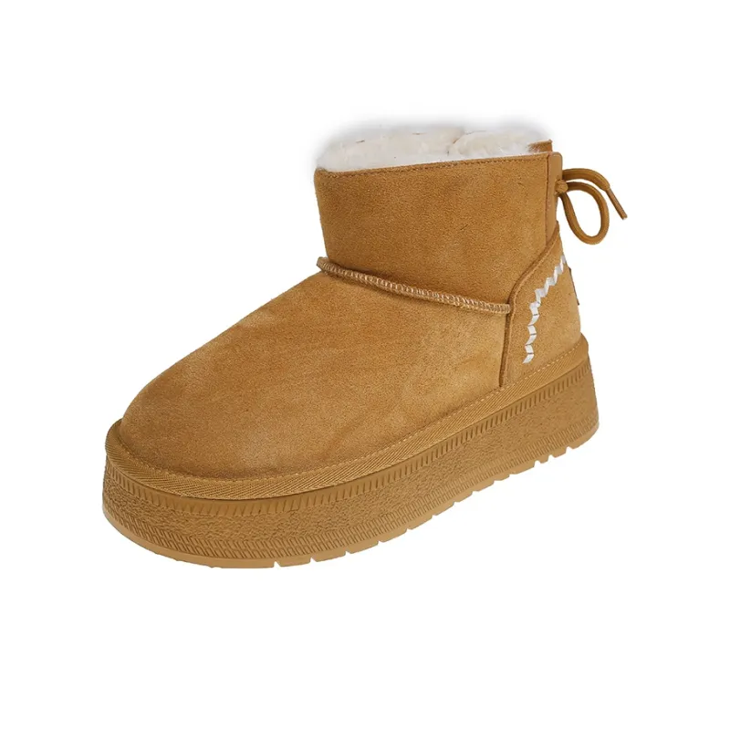 ANNAI Warm Wear Resistant Height Increasing Coverage Short Snow Boots Women's-4