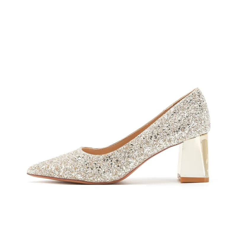 HKCP Chunky Heel High Heels Women's-5