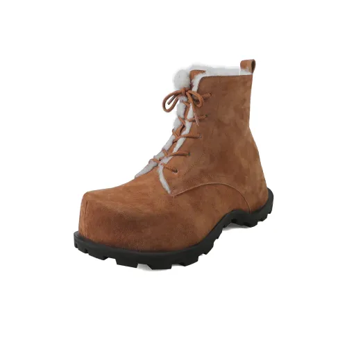 XIAOAJUE Thermal Abrasion Resistant Height Increasing Short Snow Boots Women's