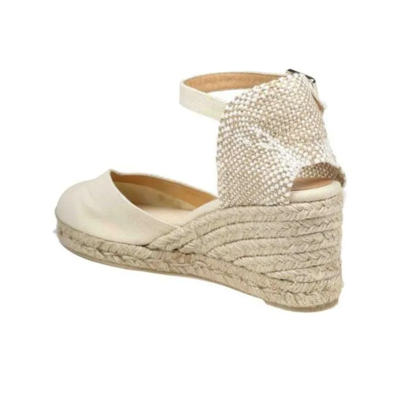 Castañer Wedge Heel High Heels Women's Beige-2