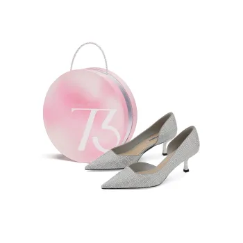 73Hours Billion Sparkling Collection Slim Heel High Heels 6cm Women's Silver