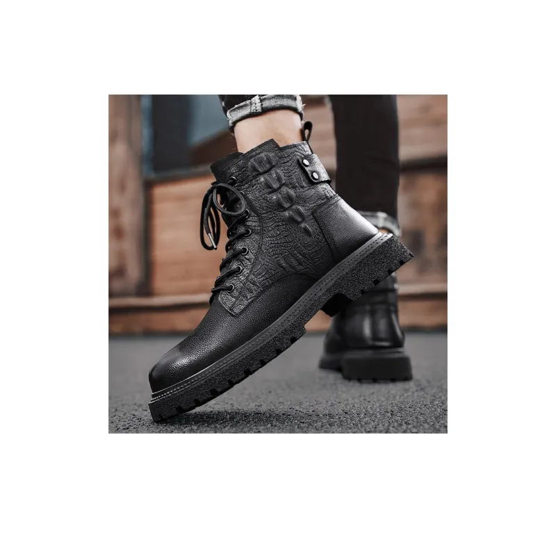 Kangaroo Head Ankle Boots Unisex Black-5