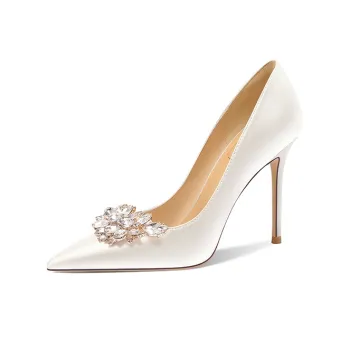 LOLY French Wedding Shoes Slim Heel Fashion Niche Unlined Shoes