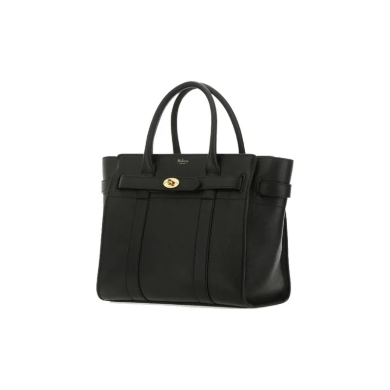 Mulberry Bayswater Pebbled Leather Crossbody Handbags Women's Black-1