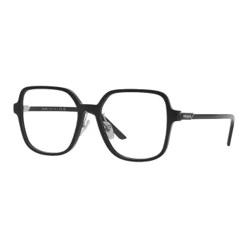 PRADA Plate And Metal Square All Season Eyeglass Frame Unisex Black