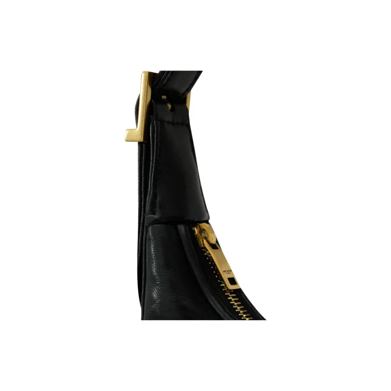 SAINT LAURENT Lambskin Vagabond Bag Handbag Shoulder Bag Mini Women's Black-4