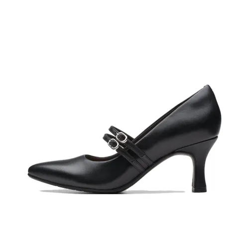 Clarks Chunky Heel High Heels Women's Black