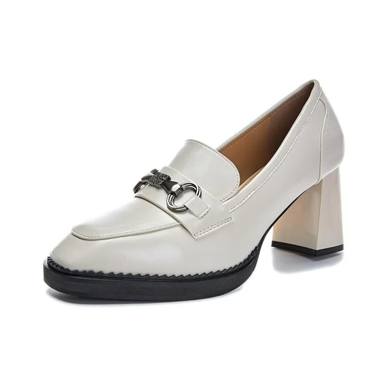 POOQ Chunky Heel High Heels 7.5CM Women's-6